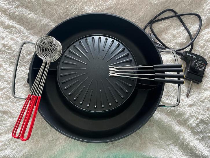 Tristar Hotpot & Koreaanse Barbecue PZ-9131, Witgoed en Apparatuur, Fonduesets, Zo goed als nieuw, Fondueset, Elektrisch, Ophalen