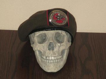 militaire Schedel REPLICA, Skull mens met baret, Halloween beschikbaar voor biedingen