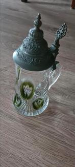 Antieke bierpul met geslepen glas, Antiek en Kunst, Ophalen of Verzenden