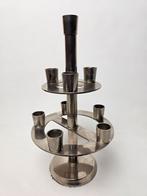 # Vintage 70s Kandelaar van metaal, Antiek en Kunst, Antiek | Kandelaars, Ophalen of Verzenden, Overige materialen