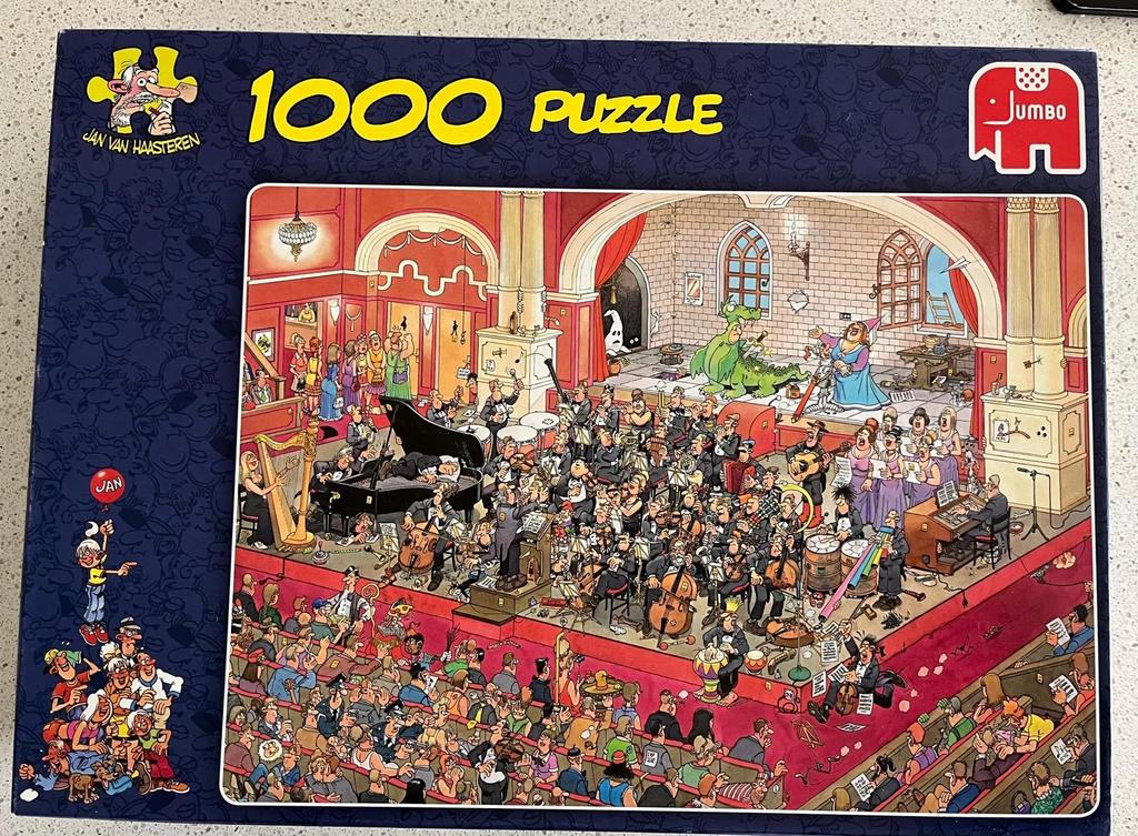 Jan van Haasteren Puzzel - 1000 Stukjes - Opera, Hobby en Vrije tijd, Denksport en Puzzels, Ophalen, Zo goed als nieuw, Legpuzzel