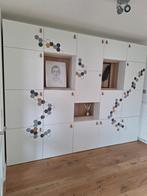 Grote wandkast, compleet met planken., Huis en Inrichting, Kasten | Wandmeubels, Ophalen, Met deur(en), 200 cm of meer, 300 cm of meer