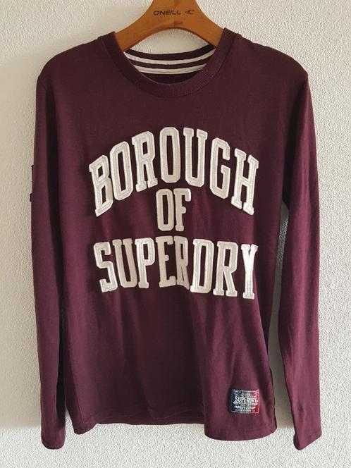 SUPERDRY T-SHIRT LONG SLEEVE (S), Kleding | Dames, T-shirts, Zo goed als nieuw, Maat 36 (S), Rood, Lange mouw, Ophalen of Verzenden