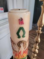 Antieke zware kerkkandelaar geel koper, Antiek en Kunst, Antiek | Religie, Ophalen of Verzenden