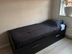 Brimnes bed Ikea zwart, Ophalen, Zwart, Tweepersoons, 140 cm
