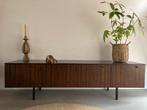 Midcentury vintage palissander dressoir, Ophalen, Gebruikt, Met klep(pen), 150 tot 200 cm