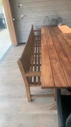 Te koop teakhouten tuintafel 350cm lang, Tuin en Terras, Ophalen of Verzenden, Zo goed als nieuw, Teakhout, Bank