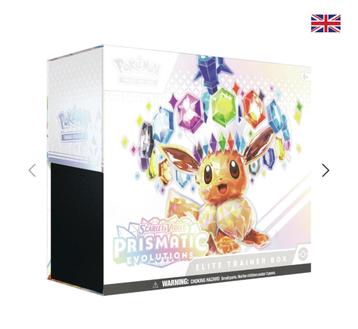 2 x Pokemon elite trainerbox, prismatic evolutions beschikbaar voor biedingen