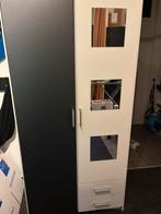 Kledingkast Zwart/Wit, Ophalen, Gebruikt, 50 tot 75 cm