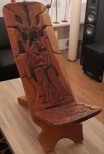 🪑 Handgesneden Afrikaanse vouwstoel – Baule / Ashanti stijl, Antiek en Kunst, Antiek | Meubels | Stoelen en Banken, Ophalen of Verzenden