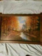 Schilderij herfst eiken houten lijst