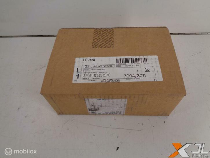 A1644202520 ML-KLASSE W164 REMBLOKSET VOOR NOS OEM MERCEDES, Auto-onderdelen, Remmen en Aandrijving, Mercedes-Benz, Nieuw, Ophalen of Verzenden