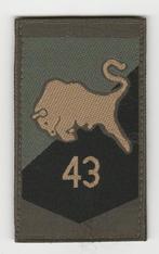 Embleem 43e Gemechaniseerde Brigade (GVT, klittenband), Verzenden, Landmacht, Nederland, Embleem of Badge