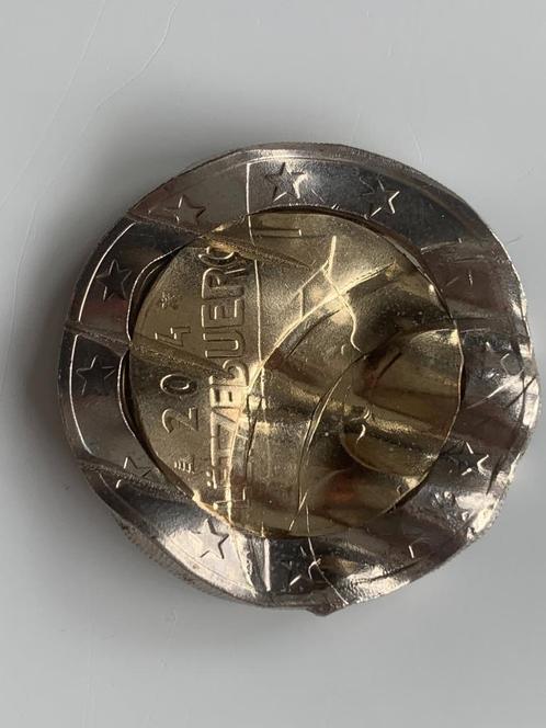 Luxemburg 2014, 2 Euro MINT ERROR with cancelled marks, Postzegels en Munten, Munten | Europa | Euromunten, Losse munt, 2 euro