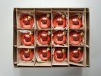 12x Vintage Jaren '90 Glazen Kerstballen - Roze / Zalmroze, Ophalen of Verzenden, Zo goed als nieuw