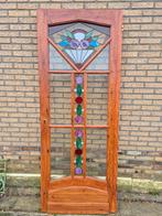 210hx82,8br Mooie binnendeur met glas in lood