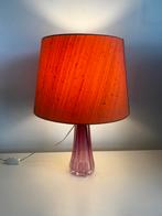 Vintage Kristallen Tafellamp - Roze/Oranje, Huis en Inrichting, Lampen | Hanglampen, Ophalen, Gebruikt, Glas, Minder dan 50 cm