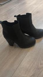 Nieuwe zwarte enkellaarsjes, leer, mt 39, Remix, Zwart, Lage of Enkellaarzen, Nieuw, Ophalen of Verzenden