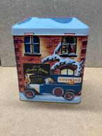 Vintage Koektrommel met Winterse Tafereel, Verzamelen, Blikken, Ophalen of Verzenden, Gebruikt, Koek(jes), Overige merken