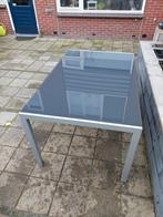 Tuintafel 1.45 L x 92 B x 74 H) in prima staat!, Ophalen, Gebruikt, Rechthoekig, Aluminium