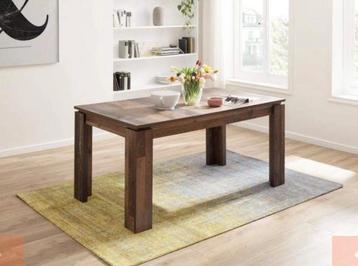 Eettafel uitschuifbaar houtlook 160 x 90 x 77 beschikbaar voor biedingen