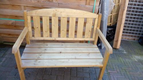 Mooie tuinbanken sparrenbos, Tuin en Terras, Tuinbanken, Nieuw, Hout, Ophalen