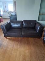 Echte zadeltuig leren 2 1/2 en 2 zits bank, Ophalen of Verzenden, Gebruikt, 75 tot 100 cm, 200 tot 250 cm