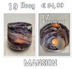 Mansion Windlicht Marmer look Nieuw, Ophalen of Verzenden, Nieuw