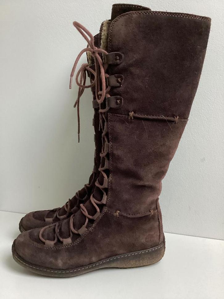 Timberland laarzen leer teddy bont gevoerd mt 38, Kleding | Dames, Schoenen, Gedragen, Hoge laarzen, Bruin, Ophalen of Verzenden
