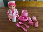 Baby born pop met extra toilet, fles, eet- en drinkgerei, Ophalen of Verzenden, Zo goed als nieuw, Babypop