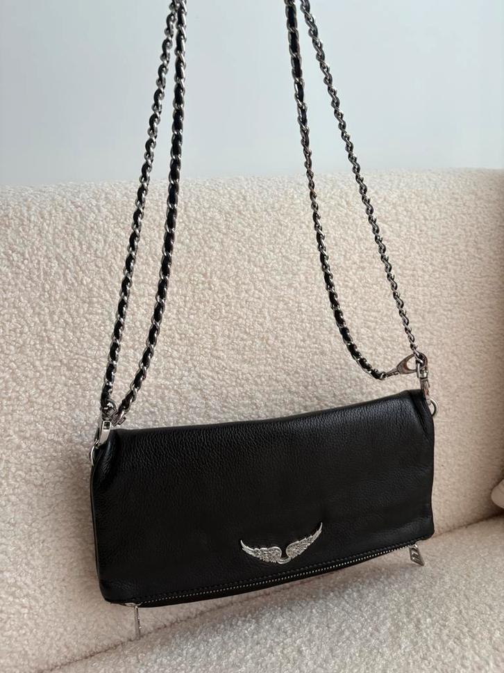 Zadig & Voltaire Rock Clutch - Zwart, Sieraden, Tassen en Uiterlijk, Tassen | Damestassen, Zo goed als nieuw, Schoudertasje, Zwart