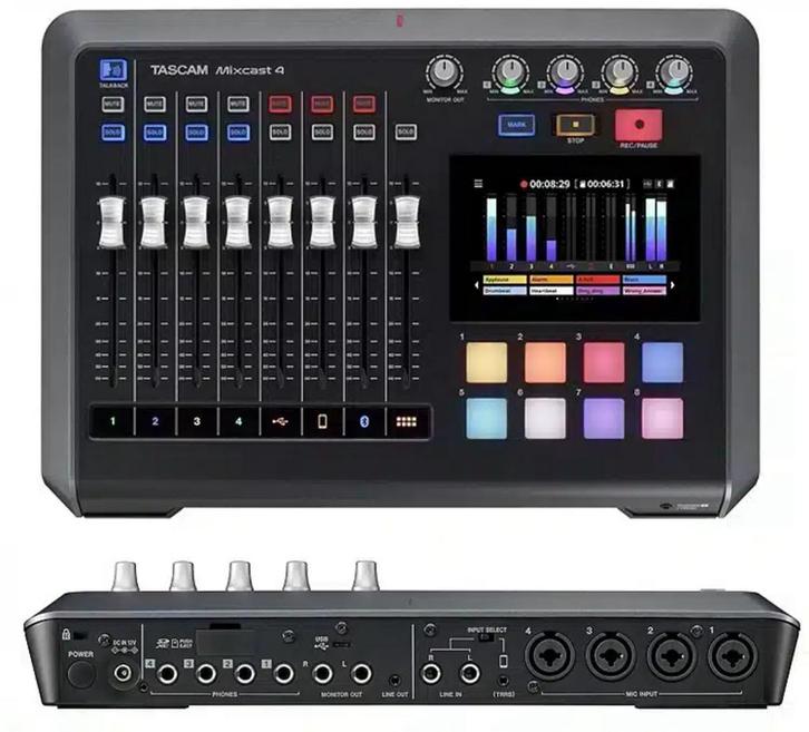 Tascam Mixcast 4 podcast recorder (Rødecaster equivalent), Muziek en Instrumenten, Mengpanelen, Zo goed als nieuw, 5 tot 10 kanalen