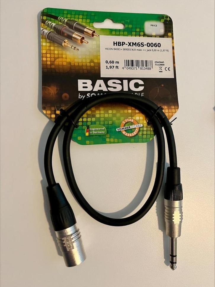 Audio kabels Sommer Cable, Audio, Tv en Foto, Audiokabels en Televisiekabels, Nieuw, Overige kabels, Minder dan 2 meter, Ophalen of Verzenden