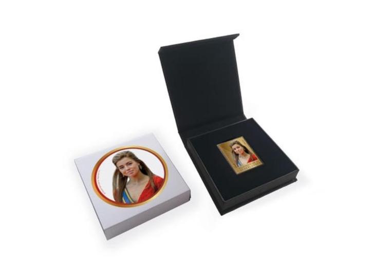 Gouden postzegel Alexia 20 jaar Sint Maarten, Postzegels en Munten, Postzegels | Thematische zegels, Postfris, Koningshuis, Ophalen