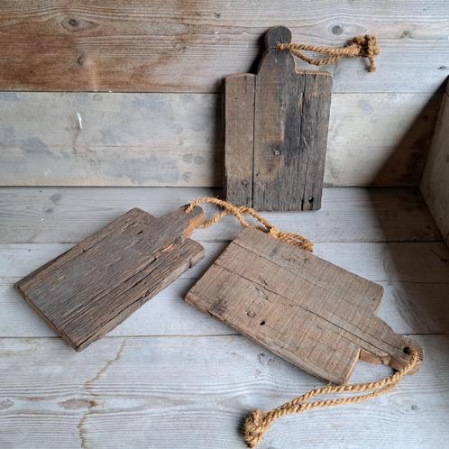 Stoer sober landelijk houten plankje plank met touw *Etage3*, Huis en Inrichting, Woonaccessoires | Overige, Nieuw, Ophalen of Verzenden