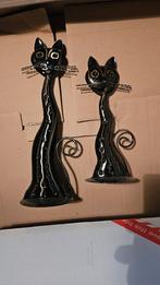 Decoratieve metalen kattenbeelden, Verzamelen, Beelden en Beeldjes, Ophalen of Verzenden, Gebruikt, Dier