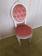 Te koop   stoel met roze, Huis en Inrichting, Tafels | Bijzettafels, Rond, Ophalen of Verzenden, Zo goed als nieuw