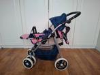 Tweelingbuggy met omkeerbaar zitje, Ophalen of Verzenden, Zo goed als nieuw, Babypop