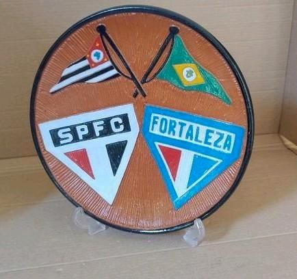 Handmade wandbord voetbalcup Brazilië SPFC vs Fortaleza, Verzamelen, Sportartikelen en Voetbal, Zo goed als nieuw, Overige typen