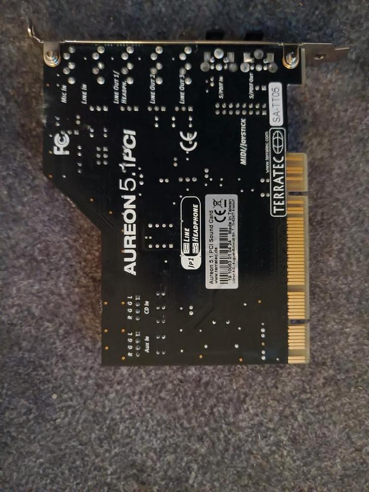 Aureon 5.1 PCI Geluidskaart, Computers en Software, Geluidskaarten, Gebruikt, Intern, Ophalen of Verzenden