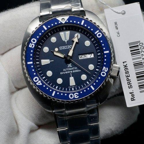 Seiko Turtle SRPE89 blauw met originele stalen band, Sieraden, Tassen en Uiterlijk, Horloges | Heren, Zo goed als nieuw, Polshorloge
