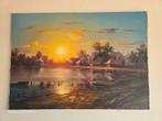 Handgeschilderd 70x100 genaamd hoop liefde geloof, Ophalen of Verzenden