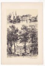 Oude litho Joure en Osinga State, Gebruikt, Verzenden, Gebouw, Voor 1940