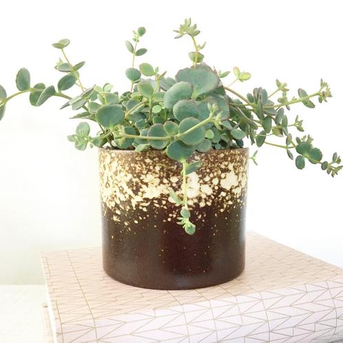 West Germany Marei BLOEMPOT fat lava bruisglazuur HK-Living, Tuin en Terras, Bloempotten, Gebruikt, Aardewerk, Binnen, Minder dan 40 cm