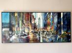 Indrukwekkend schilderij "New York Manhattan" Peter Meijer, Ophalen of Verzenden