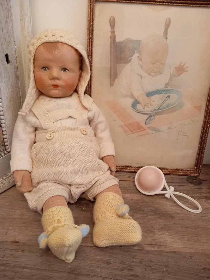 Vintage baby poppen kleertjes 4 delig set, jaren 50, Antiek en Kunst, Antiek | Speelgoed, Verzenden