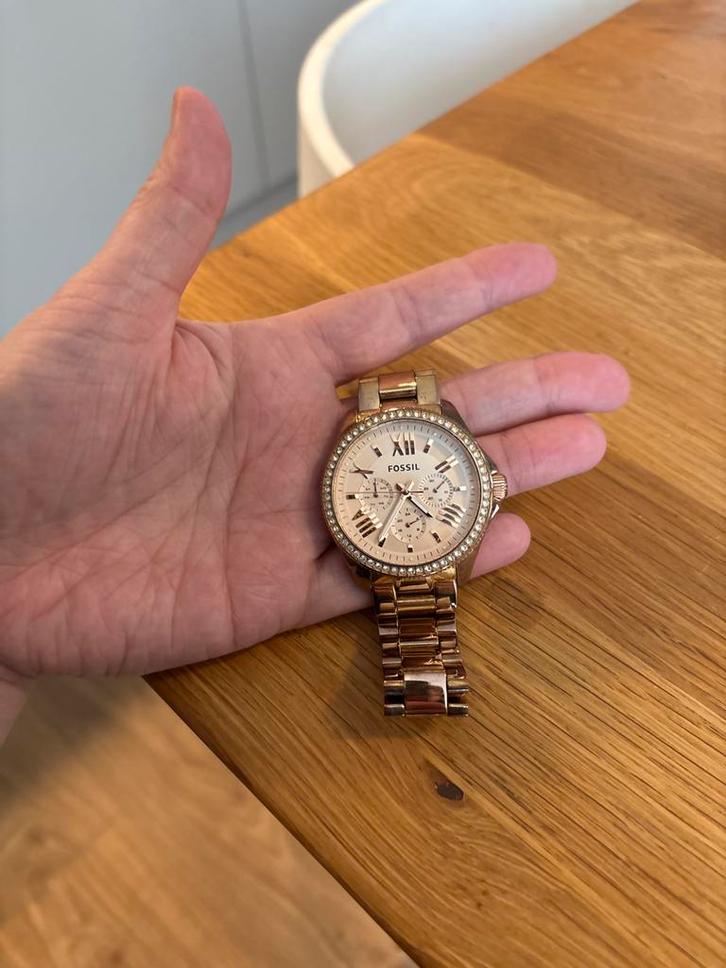 Fossil Dameshorloge - Stijlvol en Elegant, Sieraden, Tassen en Uiterlijk, Horloges | Dames, Gebruikt, Polshorloge, Fossil, Staal