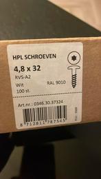 HPL schroeven wit 4,8x32, Nieuw, Ophalen of Verzenden, Minder dan 50 mm, Schroeven