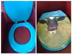 Wc/toiletbril met koe print, Doe-het-zelf en Verbouw, Sanitair, Ophalen of Verzenden, Zo goed als nieuw, Toilet