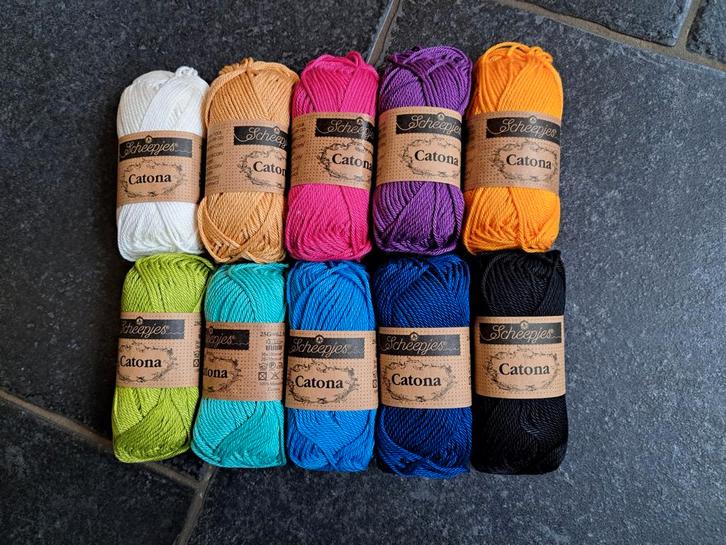 Scheepjes Catona Mini Colour Packs - 100% Katoen, Hobby en Vrije tijd, Breien en Haken, Ophalen of Verzenden